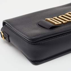Pre Owned Dior Black Leather Dio(r)evolution Flap Shoulder Bag