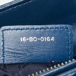 Pre Owned Dior Blue Cannage Leather Large Lady Dior Tote