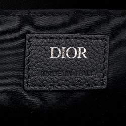 Dior Navy Blue/White Oblique Canvas and Leather Rider Backpack