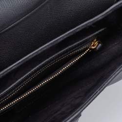 Pre Owned Dior Black Leather Saddle Shoulder Bag