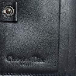 Dior Black Oblique Canvas Saddle Compact Wallet