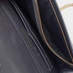 مملوكة مسبقًا Dior Metallic Silver Micro Cannage Patent Leather Mini Diorama Chain Bag