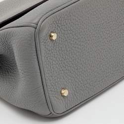 Pre Owned Dior Grey Leather Mini Be Dior Flap Bag