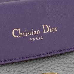Pre Owned Dior Grey Leather Mini Be Dior Flap Bag