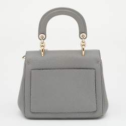 Pre Owned Dior Grey Leather Mini Be Dior Flap Bag