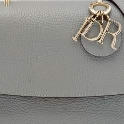Pre Owned Dior Grey Leather Mini Be Dior Flap Bag