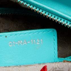 مملوكة مسبقًا Dior Turquoise Blue Cannage Leather Large Lady Dior Tote