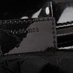 Pre Owned Dior Black Cannage Patent Leather Large Lady Dior Tote
