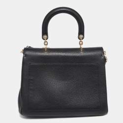 Pre Owned Dior Black Leather Medium Be Dior Flap Bag