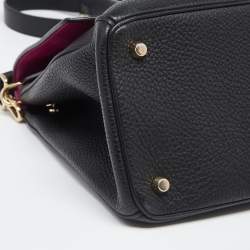 Pre Owned Dior Black Leather Medium Be Dior Flap Bag
