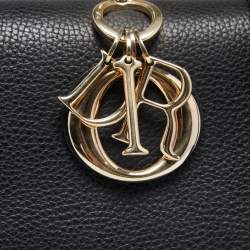 Pre Owned Dior Black Leather Medium Be Dior Flap Bag