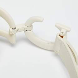 Pre Owned Dior White Leather Ultra-Matte Saddle Shoulder Bag