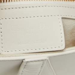 Pre Owned Dior White Leather Ultra-Matte Saddle Shoulder Bag