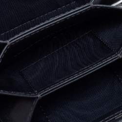 Pre Owned Dior Blue Oblique Jacquard Saddle 5 Gusset Card Holder