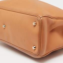 Pre Owned Dior Brown Leather Large Diorissimo Shopper Tote