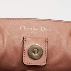 Pre Owned Dior Beige Leather Medium Diorissimo Shopper Tote
