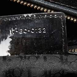 Pre Owned Dior Black Cannage Patent Leather Large Lady Dior Tote