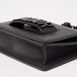 Pre Owned Dior Black Leather Small J'adior Flap Shoulder Bag