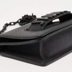 Pre Owned Dior Black Leather Small J'adior Flap Shoulder Bag