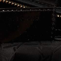 Pre Owned Dior Black Cannage Patent Leather Large Lady Dior Tote