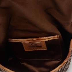 Pre Owned Dior Metallic Bronze Metal Mesh and Lizard Clutch