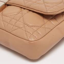 مملوكة مسبقًا Dior Beige Cannage Leather Miss Dior Promenade Chain Clutch