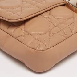 مملوكة مسبقًا Dior Beige Cannage Leather Miss Dior Promenade Chain Clutch