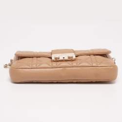 مملوكة مسبقًا Dior Beige Cannage Leather Miss Dior Promenade Chain Clutch