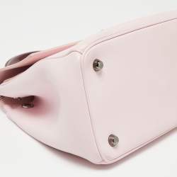 Pre Owned Dior Light Pink Leather Small Be Dior Flap Top Handle Bag