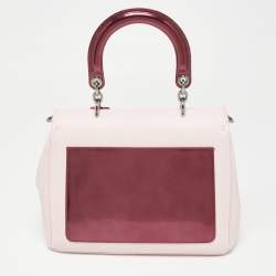 Pre Owned Dior Light Pink Leather Small Be Dior Flap Top Handle Bag