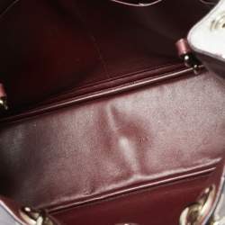 Pre Owned Dior Purple/Silver Leather and Python Medium Diorissimo Shopper Tote