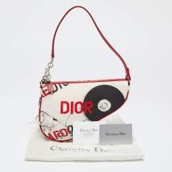 Pre Owned Christian Dior Tri-Color Canvas Hardcore Mini Saddle Bag