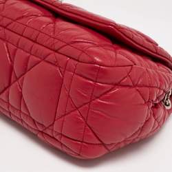 مملوكة مسبقًا Dior Red Cannage Soft Leather Milly La Forêt Shoulder Bag