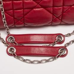 مملوكة مسبقًا Dior Red Cannage Soft Leather Milly La Forêt Shoulder Bag