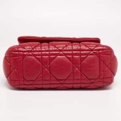 مملوكة مسبقًا Dior Red Cannage Soft Leather Milly La Forêt Shoulder Bag