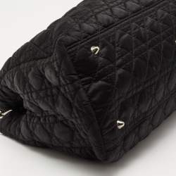 Pre Owned Dior Black Cannage Nylon Charming Lock Satchel