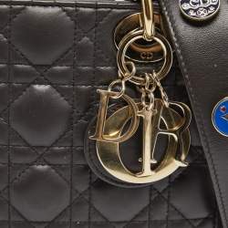 Pre Owned Dior Khaki Green Cannage Leather Small My ABCDior Lady Dior Tote