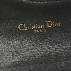 Pre Owned Dior Green/Beige Oblique Canvas Saddle Wallet