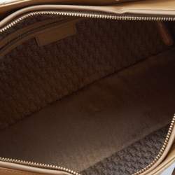 Pre Owned Dior Beige Cannage Patent Leather Extra Large Lady Dior Tote