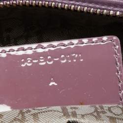 Pre Owned Dior Mauve Cannage Patent Leather Large Lady Dior Tote