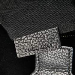 Pre Owned Dior Black Oblique Canvas and Leather Saddle Tote 