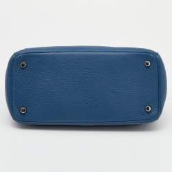 Pre Owned Dior Blue Leather Small Be Dior Flap Top Handle Bag