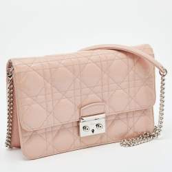 Pre Owned حقيبة كلتش ديور ميس ديور برومينيد جلد كاناج وردي لامع