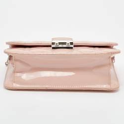 Pre Owned حقيبة كلتش ديور ميس ديور برومينيد جلد كاناج وردي لامع