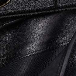 Pre Owned Dior Black Leather Diorama Trifold Wallet