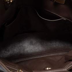 Pre Owned Dior Dark Beige Cannage Leather Granville Chain Link Tote