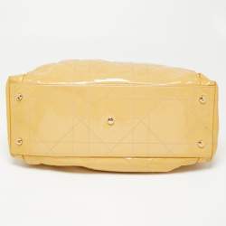 Pre Owned Dior Beige Patent Leather Le Trente Hobo