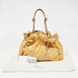 Pre Owned Dior Beige Patent Leather Le Trente Hobo