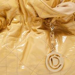 Pre Owned Dior Beige Patent Leather Le Trente Hobo