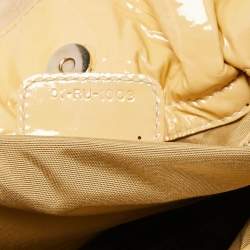 Pre Owned Dior Beige Patent Leather Le Trente Hobo